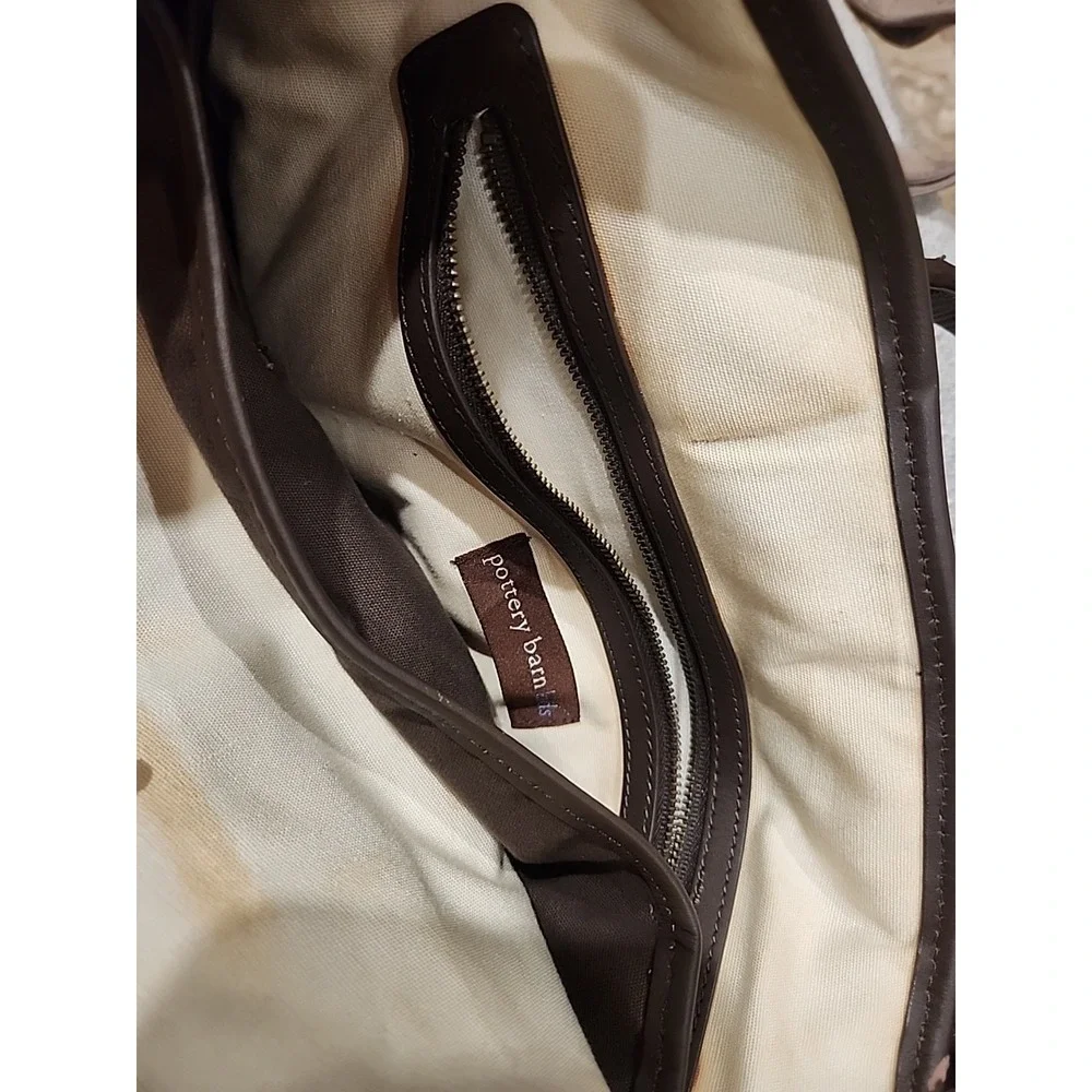 Pottery Barn Kids Brown Diaper Quilted Tote Basic‎ Bag